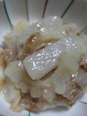 白ゴーヤと白コンニャクの粕あえ