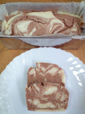 アレルギーでも米粉で【マーブルケーキ】