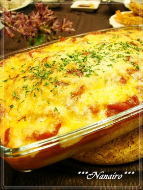 とろとろ玉ねぎとトマトとチーズのグラタン