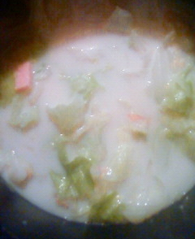 炊飯器でクリームシチュー(キャベツ)