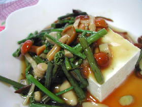 豆腐の山菜あんかけ