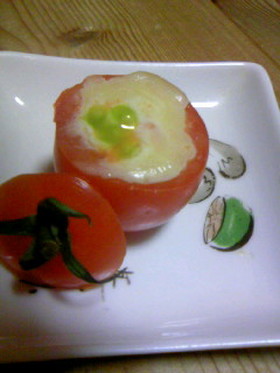 簡単だ!!チーズｉｎトマト焼き♪