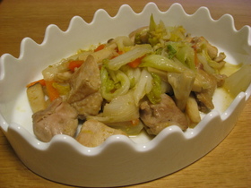 鶏と白菜の柚子胡椒炒め
