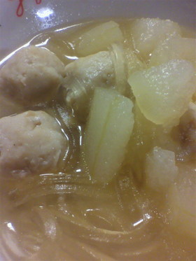 冬瓜と鶏つくねのスープ？な煮物