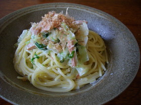 ピリッと♪柚子胡椒クリームパスタ☆☆☆