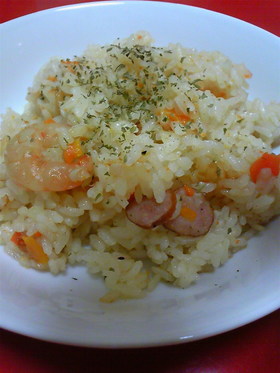 超・超！簡単！炊飯器でエビピラフ♪