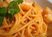 トマトジュースで♪簡単エビクリームパスタ