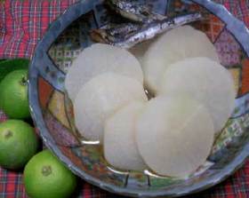焼干しのシンプル大根煮　