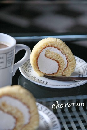栗のロールケーキ♪