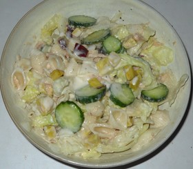サツマイモ＆ツナ入りショートパスタサラダ