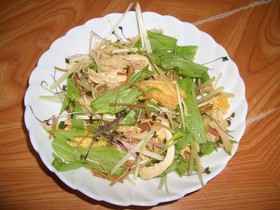 和風☆蒸し鶏ときのこのヘルシーサラダ