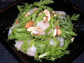 春菊とホタテのサラダ