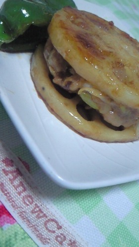 蓮根のはさみ焼き＊れもん照り焼き