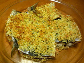 ♡◎オーブンで♪さんまのチーズパン粉焼き
