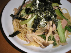 小松菜とシメジの和風パスタ♪