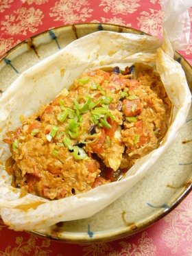 レンジでチン♪マーボーなすトマト入り