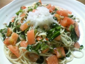 ツナ・トマ・キャベツのスパゲティ