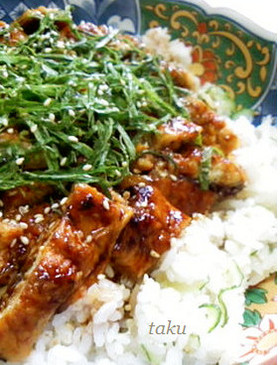 スダチとキュウリのサッパリうなぎご飯