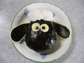 ひつじのショーンおにぎり(キャラ弁)