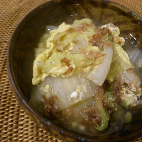 ☆簡単和食☆白菜のふわふわたまご閉じ煮