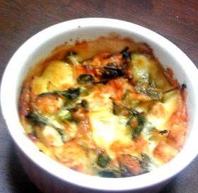 食パンのキッシュ（ほうれん草・鮭）