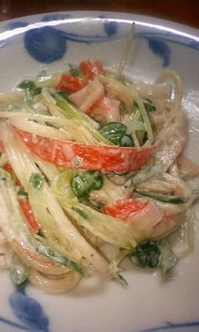 かにかま&胡瓜&カイワレのスパサラダ