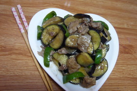 お母さんのなす味噌炒め