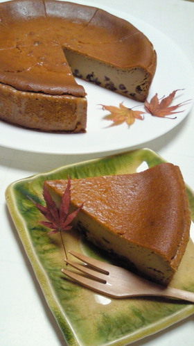 ＊黒糖あずきの和風ベイクドチーズケーキ＊