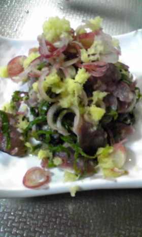 秋の味覚　さんまの香味あえ