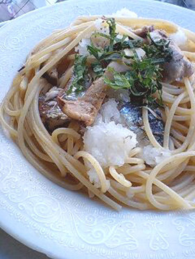 さんまの和風パスタ
