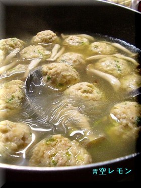 体ポカポカ肉だんご春雨スｰプ★つみれ