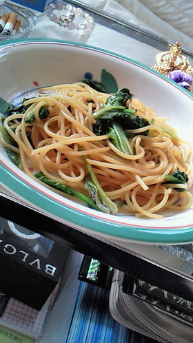 簡単☆和風ほうれん草パスタ