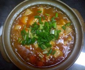 土鍋で熱々マーボ豆腐♪