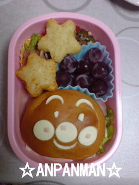 幼稚園児　アンパンマンサンド☆キャラ弁