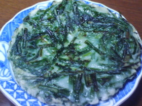 粉とにらだけ！簡単にら焼き