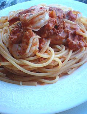 えびのアメリケーヌソースパスタ