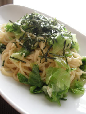 タラコとレタスのパスタ