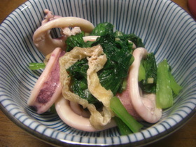 イカと小松菜の煮浸し