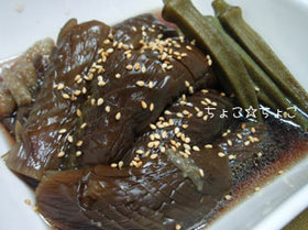 めんつゆで茄子の煮浸し（圧力鍋使用）