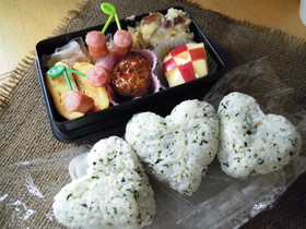 彼弁☆ハートdeおにぎり