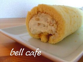 栗とサツマイモのロールケーキ
