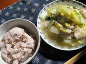 白菜ととり肉の塩炒め☆