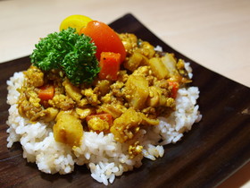 お豆腐ドライカレー