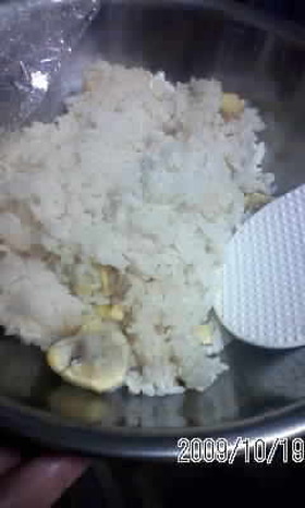 甘露煮で栗ご飯