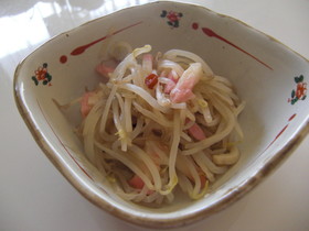 ◆もやしとかまぼこの煮浸し