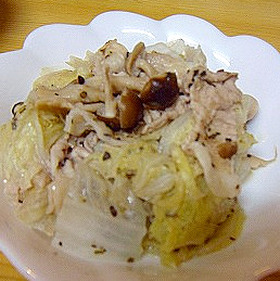 白菜･豚肉･しめじの重ね蒸し煮