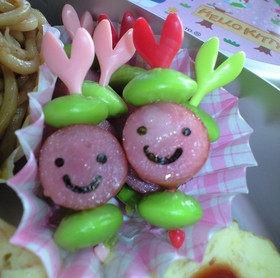 にこにこウインナー✿キャラ弁おかず✿