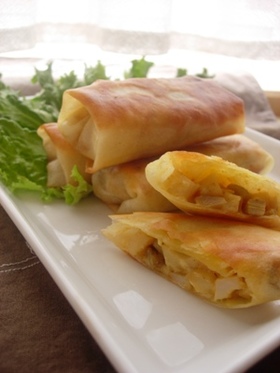 コロコロ根菜のカレーチーズ春巻き