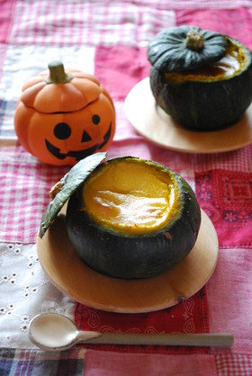 ハロウィンに♪坊ちゃんかぼちゃのプリン