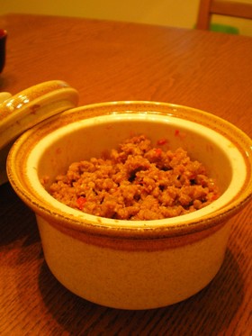 セロリの肉味噌
